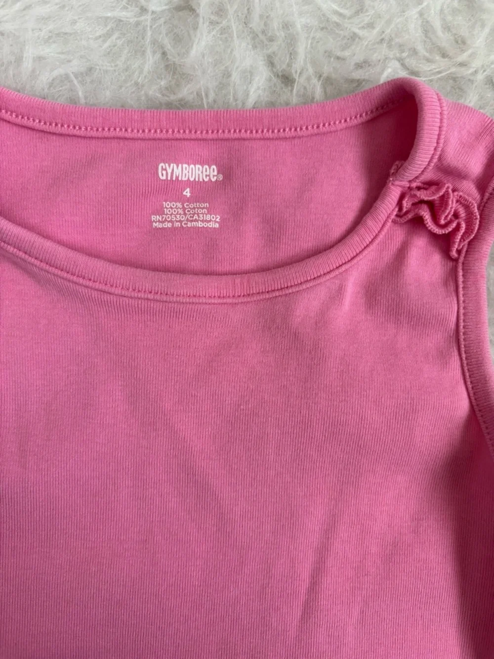 GAP & Gymboree Girls Pink Tank Top with Navy Rainbow Print Shorts Summer Set